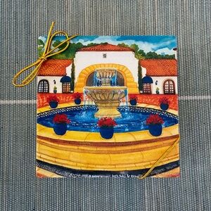 4 Chloe Marie Hourdequin Designs Ritz-Carlton Bacara SB Ceramic Coasters